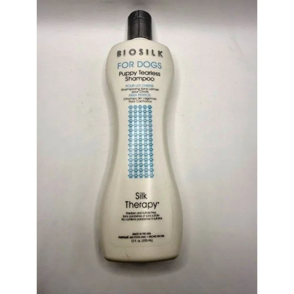 BioSilk For Dogs Puppy Tearless Shampoo 12 oz Silk Therapy Pet Shampoo Gentle